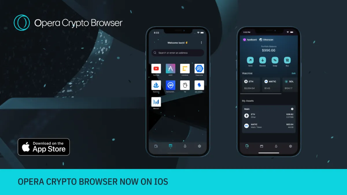 Opera Crypto Browser has been released for Iphones and Ipads